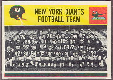 125 New York Giants Team Card